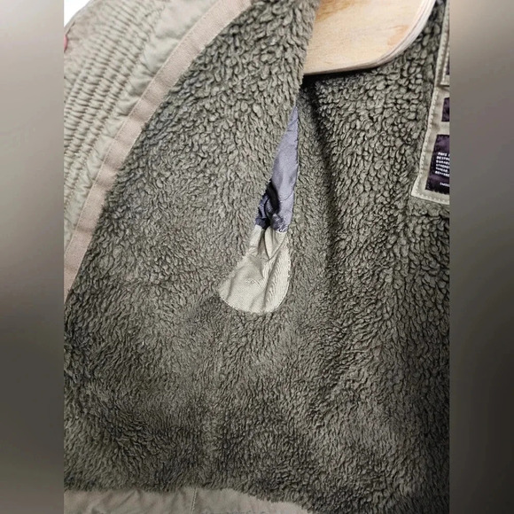 Vintage Abercrombie & Fitch Adirondack Jacket Men XL Fur Lined‎ Beige Heavy Coat - Picture 9 of 11